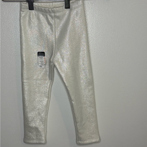 Okie Dokie White Glossy Leggings Fleece Lined - Picture 1 of 1